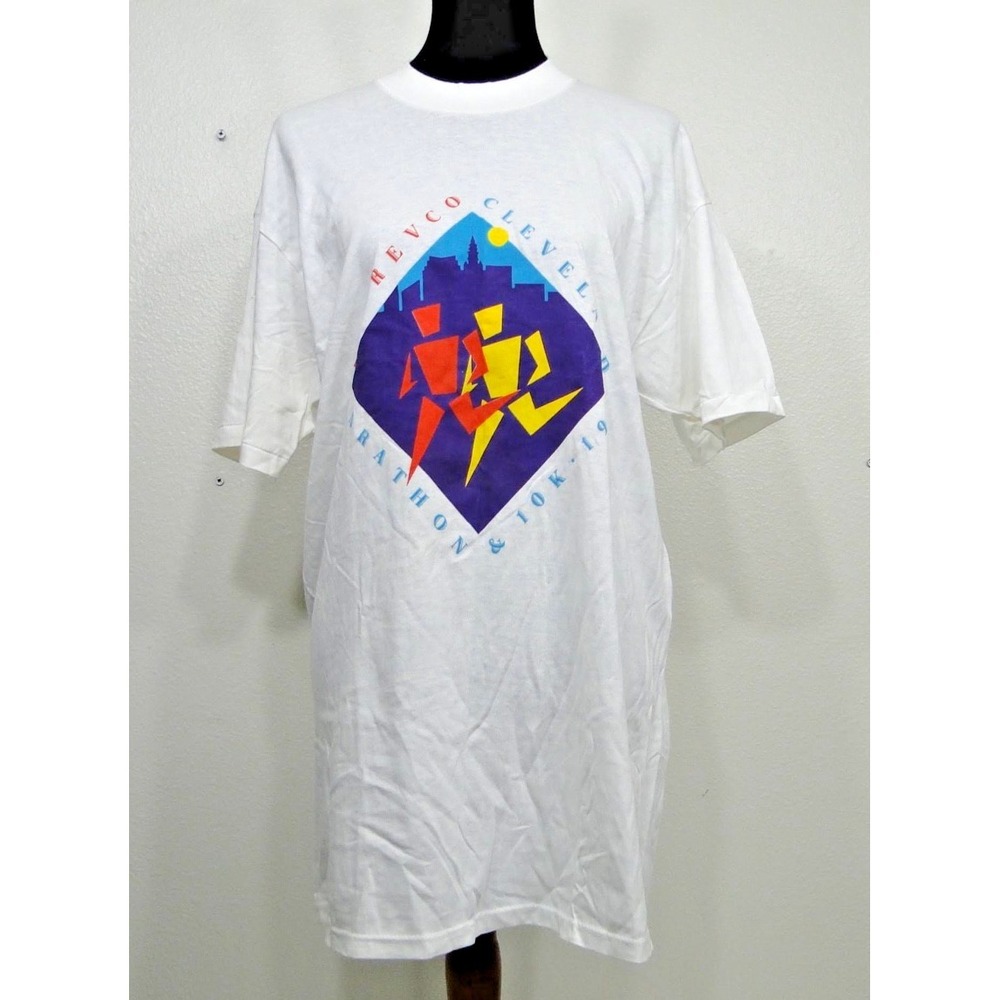 Vintage 1991 Revco Cleveland Marathon Shirt XL Stedman Super 50 Made In USA